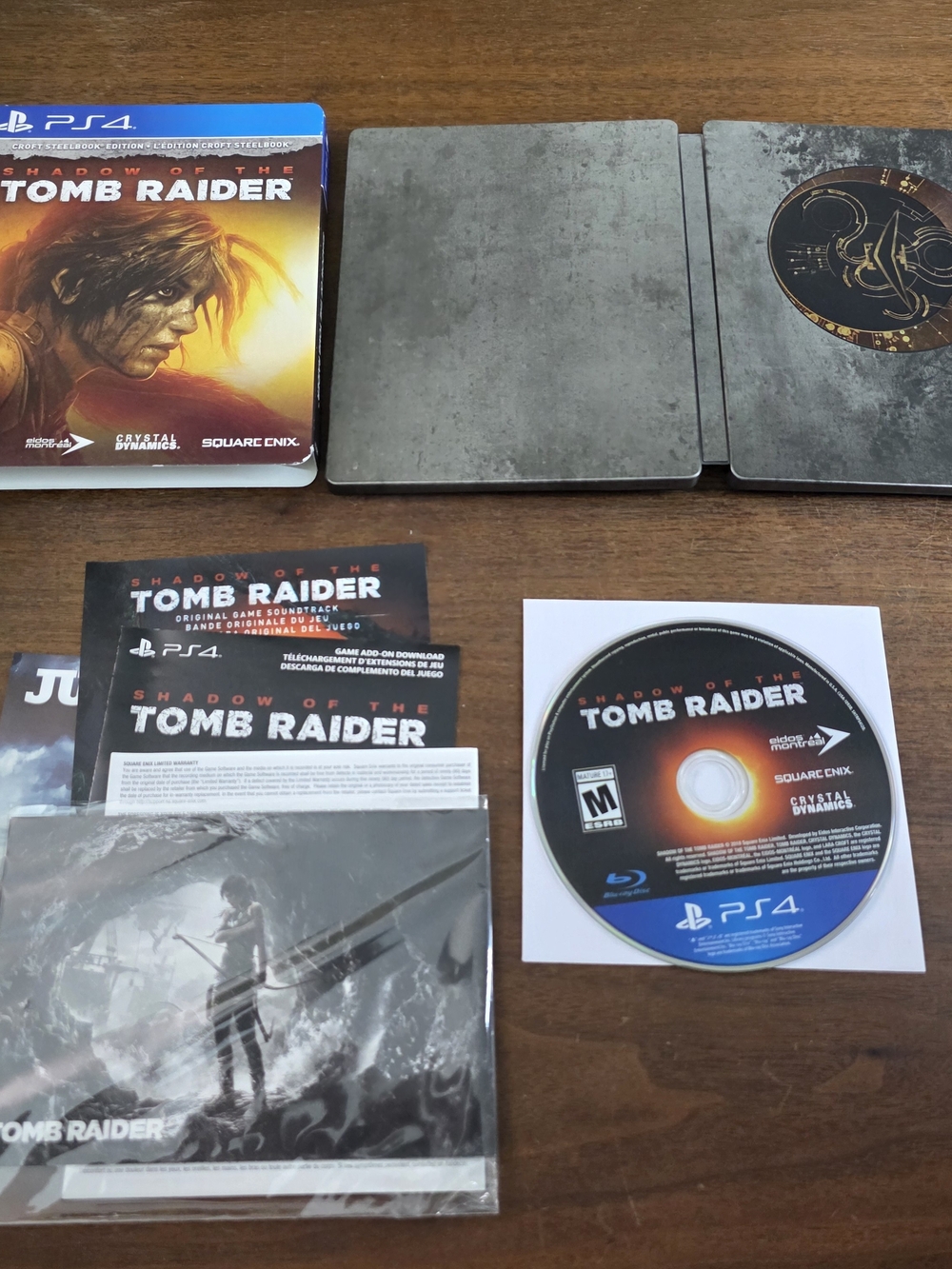 Sony PS4 Shadow of the Tomb Raider Croft Steelbook Edition Game Cib